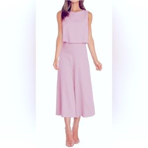 Women’s 2 piece Outfits, Round neck crop top with wide leg pants set